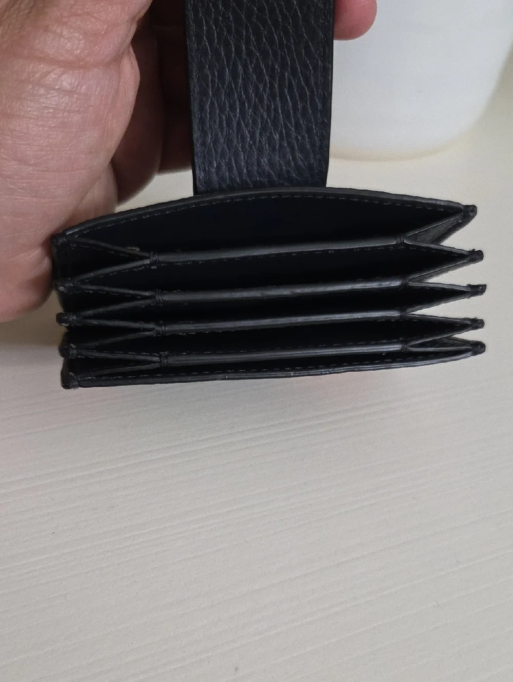 Coach Accordion Card Case  Black Floral  Leather Wallet - Picture 5 of 11